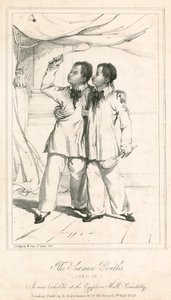 The Siamese Youths (18 år), en ny utstilling i Egyptian Hall, Piccadilly av English School
