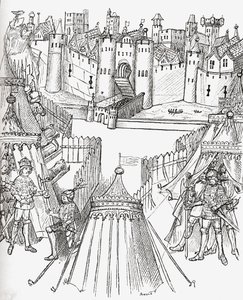 The Siege of Rouen, Frankrike i 1418, fra 'A Short History of the English People' av JR Green, utgitt i 1893 av English School