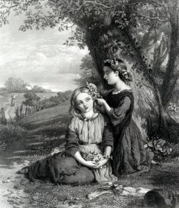 The Sisters, publisert i Art Journal (1867), gravert av C. Cousen, 1867 av English School