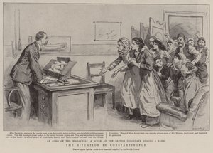 Situasjonen i Konstantinopel (litho) av English School