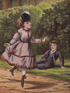 Hoppetauet (farge litho) av English School