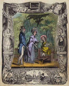 The Slovenly Little Girl (farget gravering) av English School