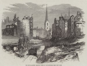 The South-Eastern Railway Works on Dowgate-Hill (gravering) av English School