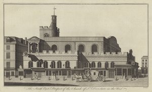 Sørøstprospektet til Church of St Dunstan i vest, London