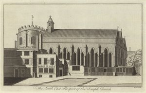 The South East Prospect of the Temple Church, London