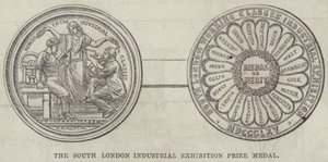 South London Industrial Exhibition Prize Medal (gravering) av English School