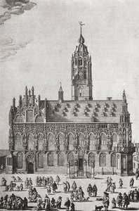 Stadhuis, Middelburg, slik det var på 1500-tallet, fra 