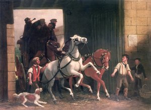 Scenen ankommer, ca. 1830 av English School