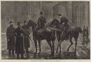 Staten i Irland, politipatrulje i Dublin (gravering) av English School