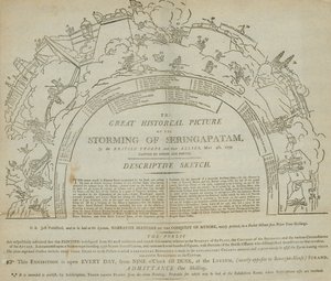 The Storming of Seringapatam, malt av Robert Ker Porter, panorama på Lyceum, Strand, London av English School