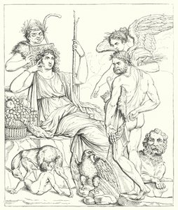 Historien om Hercules og Telephus (gravering) av English School