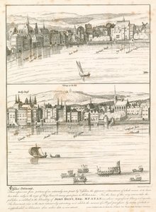 The Strand, London, fra Themsen på 1600-tallet av English School