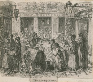 Søndagsmarkedet, London av English School