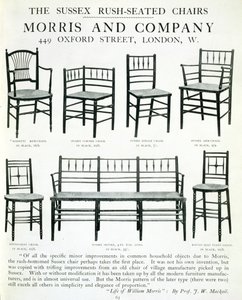 Sussex Rush-Seated Chairs, laget av Morris and Company av English School