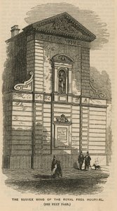 Sussex-fløyen til Royal Free Hospital, London av English School