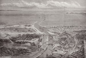 Swansea Harbor and Docks, fra The Illustrated London News, 22. oktober 1881 av English School