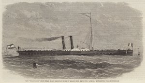 "Telegraaf" Iron Steam-Boat, nylig bygget av Messers Fop, Smit, Junior and Company, Kinderdyk, nær Rotterdam (gravering) av English School