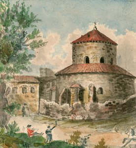 Temple Church (wc på papir) av English School