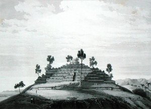 Temple of Boro Bodo i distriktet Boro i Kedu, fra 