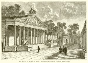 Solens tempel i Roma. Restaurering av Gerhard, Ecole des Beaux-Arts) av English School