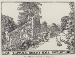 The Terrace, Risley Hall, Derbyshire (gravering) av English School