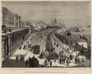 Themsen Embankment, ser mot St Pauls av English School