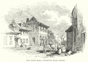 Rådhuset, Plympton High Street (gravering) av English School