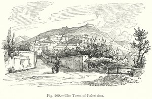 Byen Palestrina (gravering) av English School