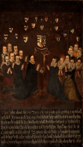 Towneley-familien ved bønn, ca. 1800 av English School