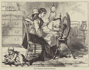 The Treadle Spinning-Wheel (gravering) av English School