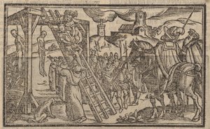 Trippeltreet ved Tyburn (gravering) av English School