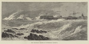 The Troubled Waters of Peterhead Harbor (gravering) av English School