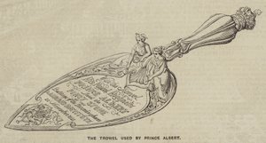 Trowel brukt av Prince Albert (gravering) av English School