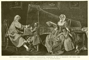Tschudi-familien: Tschudi Tuning a presentert av ham til Fredrik den store, 1745 av English School
