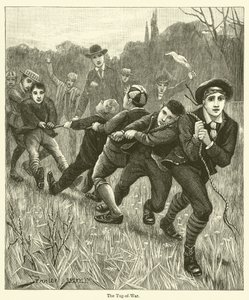 Der Tauziehen (Gravur)