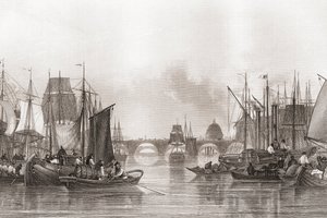 The Upper Pool, Pool of London, Themsen, London, England av English School