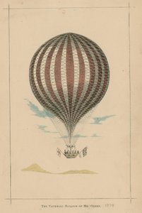 Vauxhall-ballongen til Mr Green; Vauxhall Gardens, London av English School