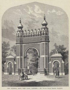 Victoria Arch, Peel Park, Salford (gravering) av English School