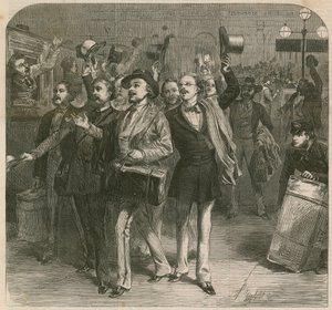 Krigen: Preussens avgang fra Charing-Cross jernbanestasjon av English School