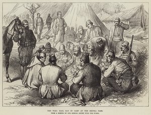 Krigen, postdagen i leiren ved Shipka-passet (gravering) av English School