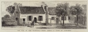 The War in the Transvaal, Sør-Afrika, en butikk i Lydenberg (gravering) av English School