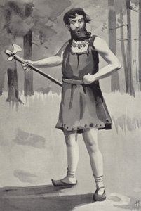The Warrior Chief (litho) av English School