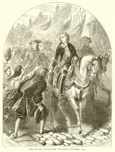 Der junge Prätendent betritt Dundee, 1715