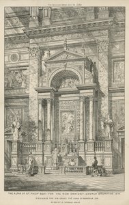 Alteret til St Philip Neri for den nye oratoriske kirken av English School