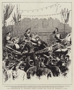 Attentatet på president Carnot utenfor Palais de Commerce, Lyon av English School