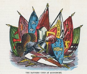 Bannerene som ble brukt på Agincourt av English School