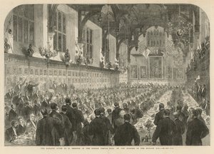 Banketten gitt til M Berryer i Middle Temple Hall av English School