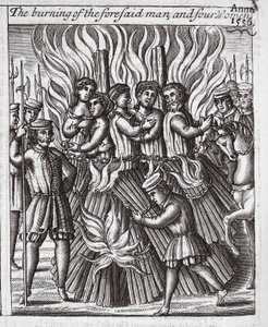 Brenningen av den nevnte mannen og fire kvinner av English School