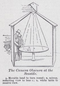 Camera obscura ved sjøen (litho) av English School