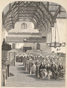 Kapellet i Brixton, illustrasjon fra The Criminal Prisons of London og Scenes from Prison Life av Henry Mayhew og John Binny, pub. 1862 av English School